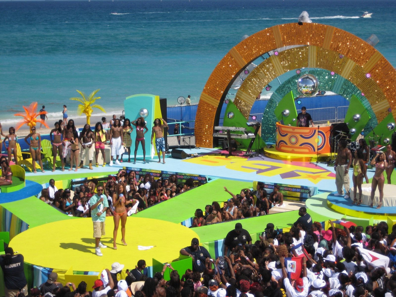 BET Spring Bling beachfront stage production