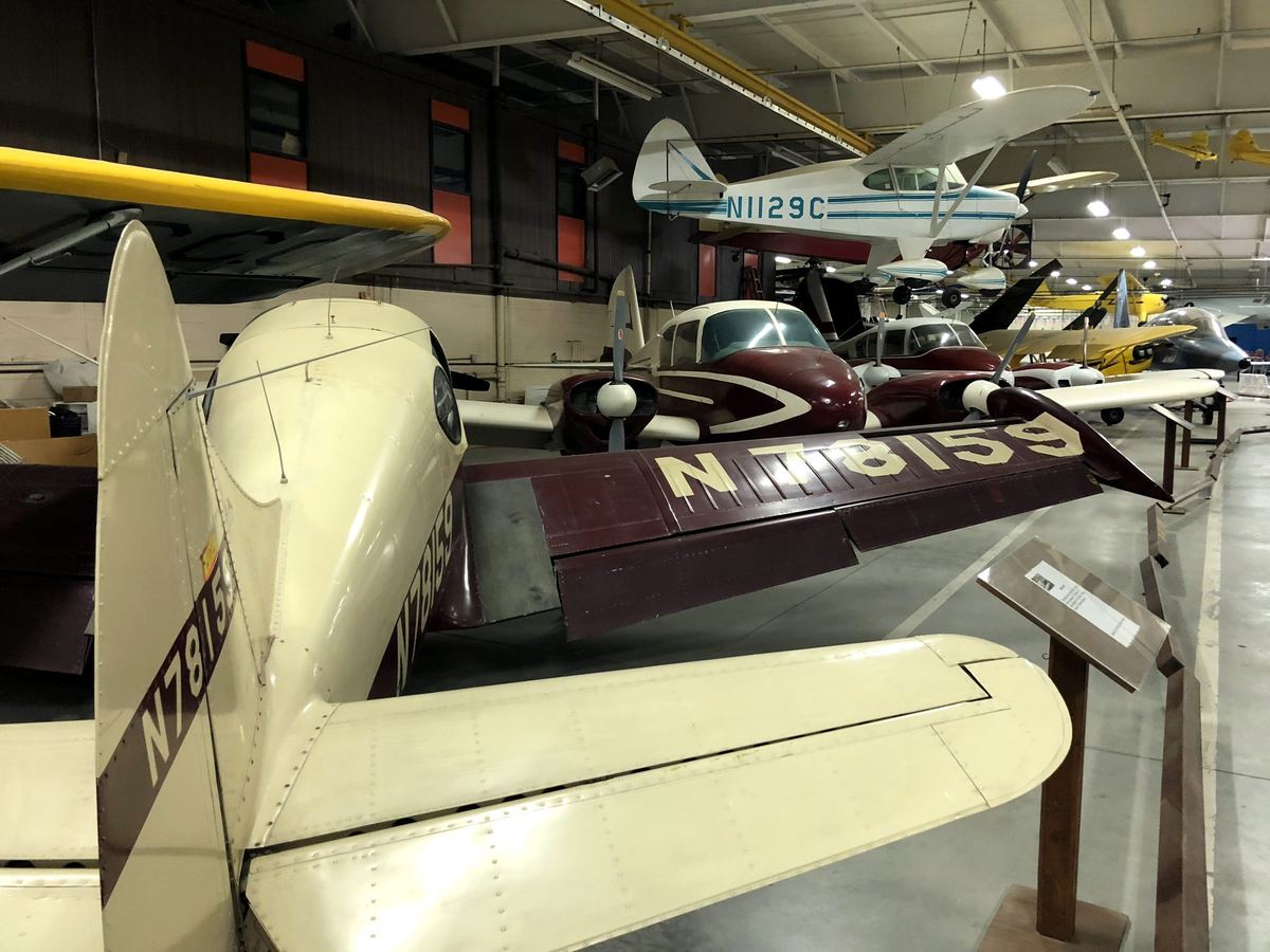 Inside the hangar.
