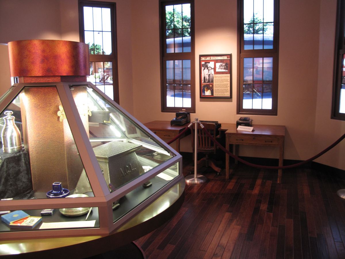 The Station Master's office. The windows are screens.