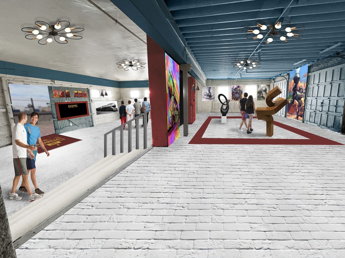A planned exhibit space. Concept art by Melody Matheny.